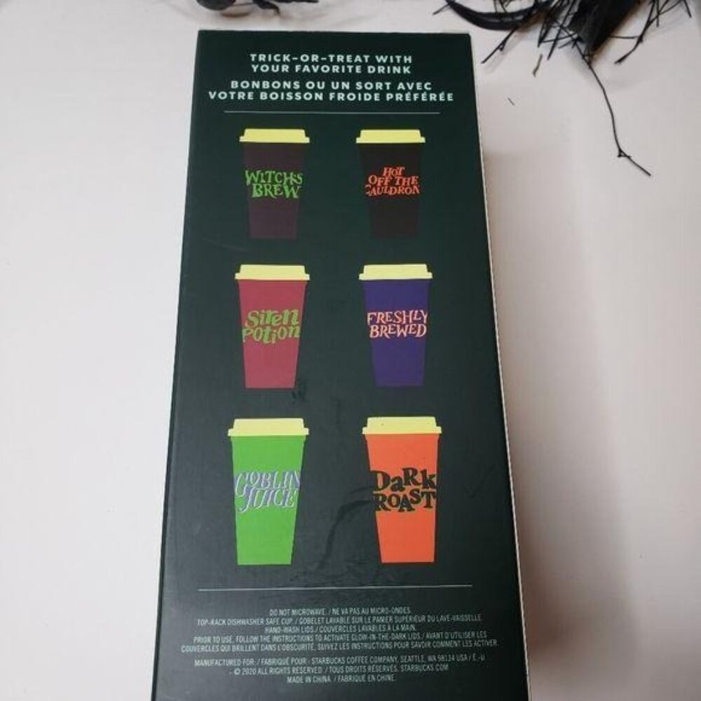 Starbucks 2020 Halloween cup lot 5 total. black cat tumbler travel cup reusable - Picture 7 of 12
